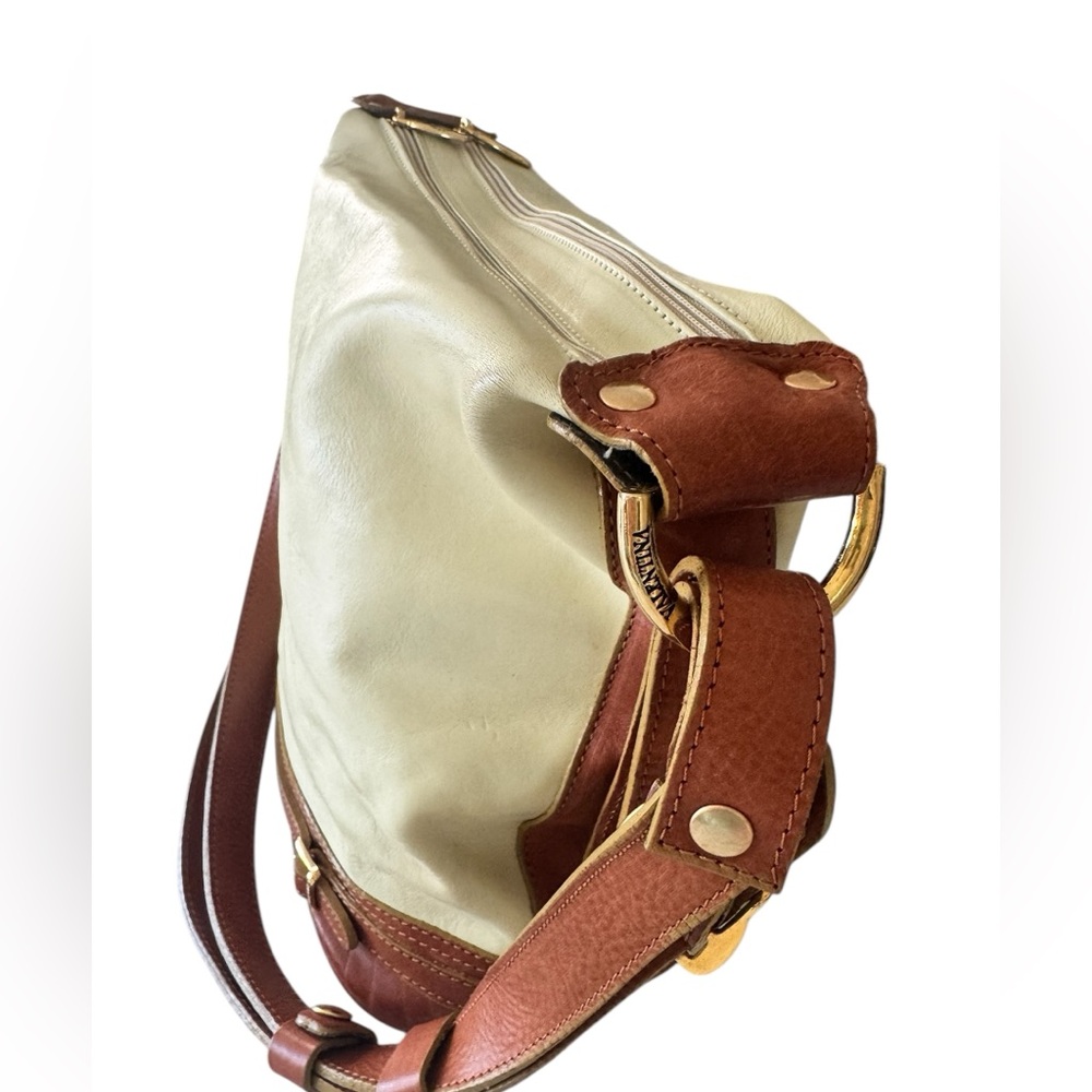 Valentina |Color light Yellow Authentic Italian Purse large dual pocket - Picture 9 of 14